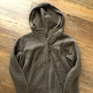 North Face brown fleece pullover